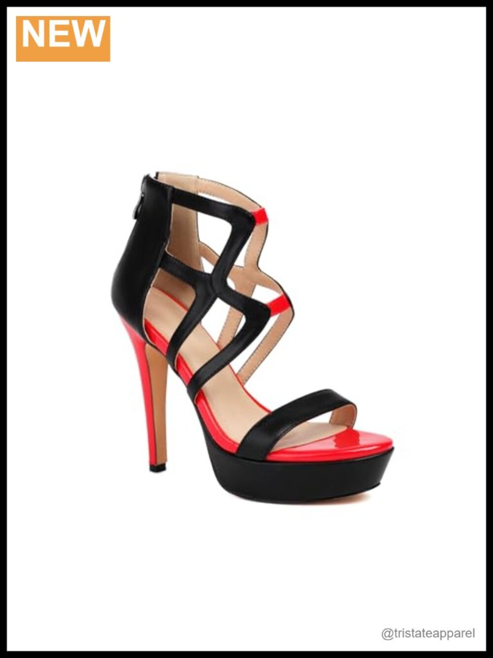 Stiletto Platform Heeled Sandals Crisscross Open Toe Dress Shoes